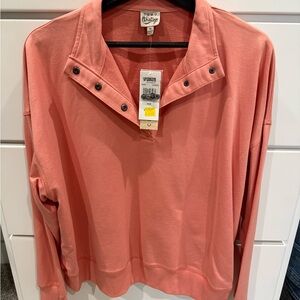 Como Vintage Coral Cowl Neck Sweater